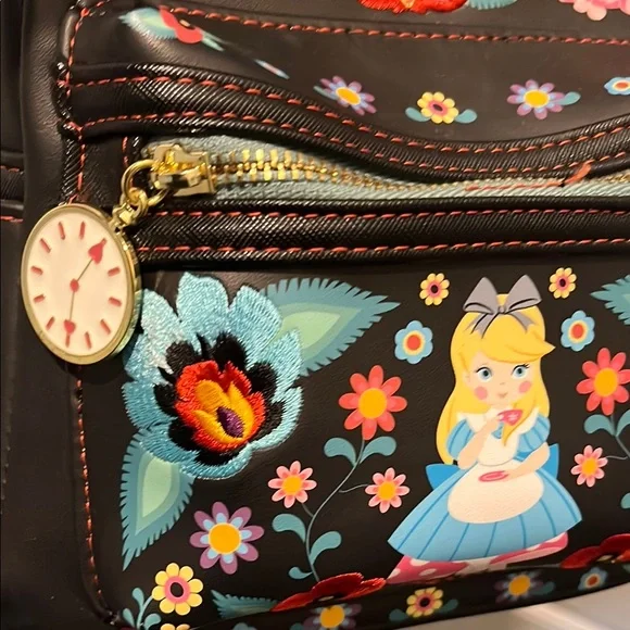 Loungefly Disney Floral Black Backpack - Picture 14 of 14